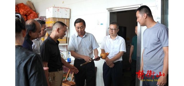 戴新賢在縣民族樂器制作協(xié)會調(diào)研時強調(diào)，振興民族樂器產(chǎn)業(yè)奏響了衡山發(fā)展的最強音。