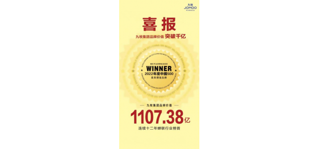 九牧集團(tuán)品牌價值突破千億！